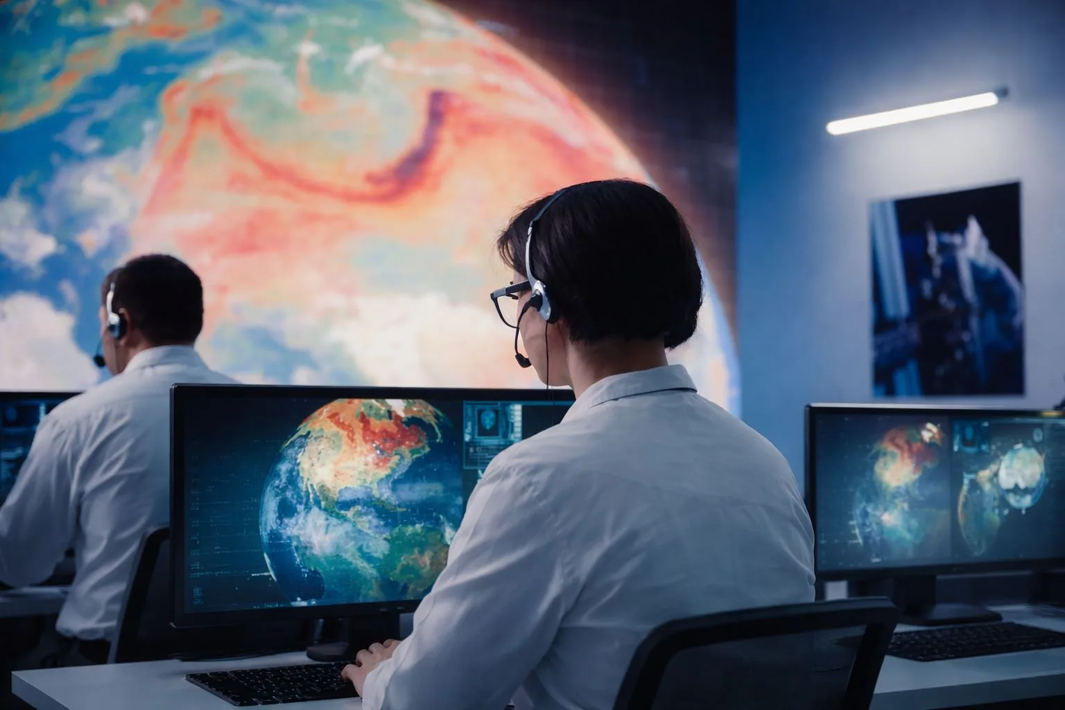 Operations team monitoring critical infrastructure and analytics.